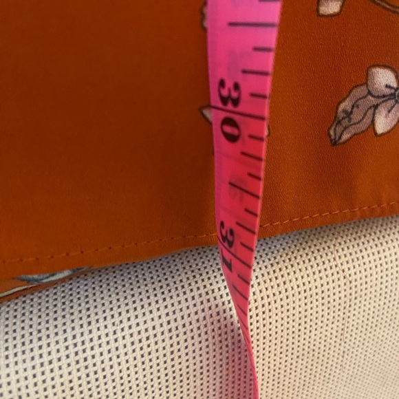 Olivaceous Halter Mini Dress Women's L Rust Orange Floral Boho Hippie Keyhole - Picture 6 of 6